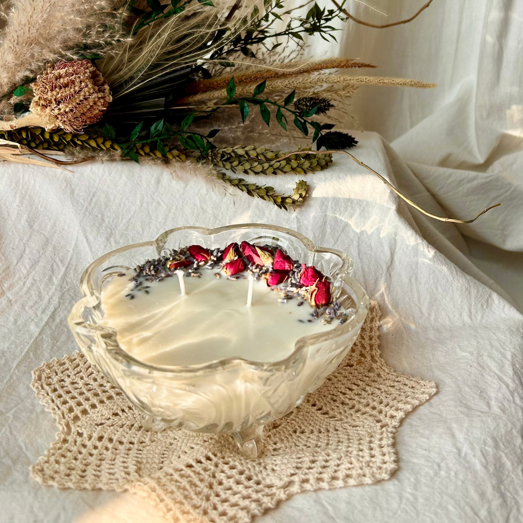 Repurposed Glass Candle