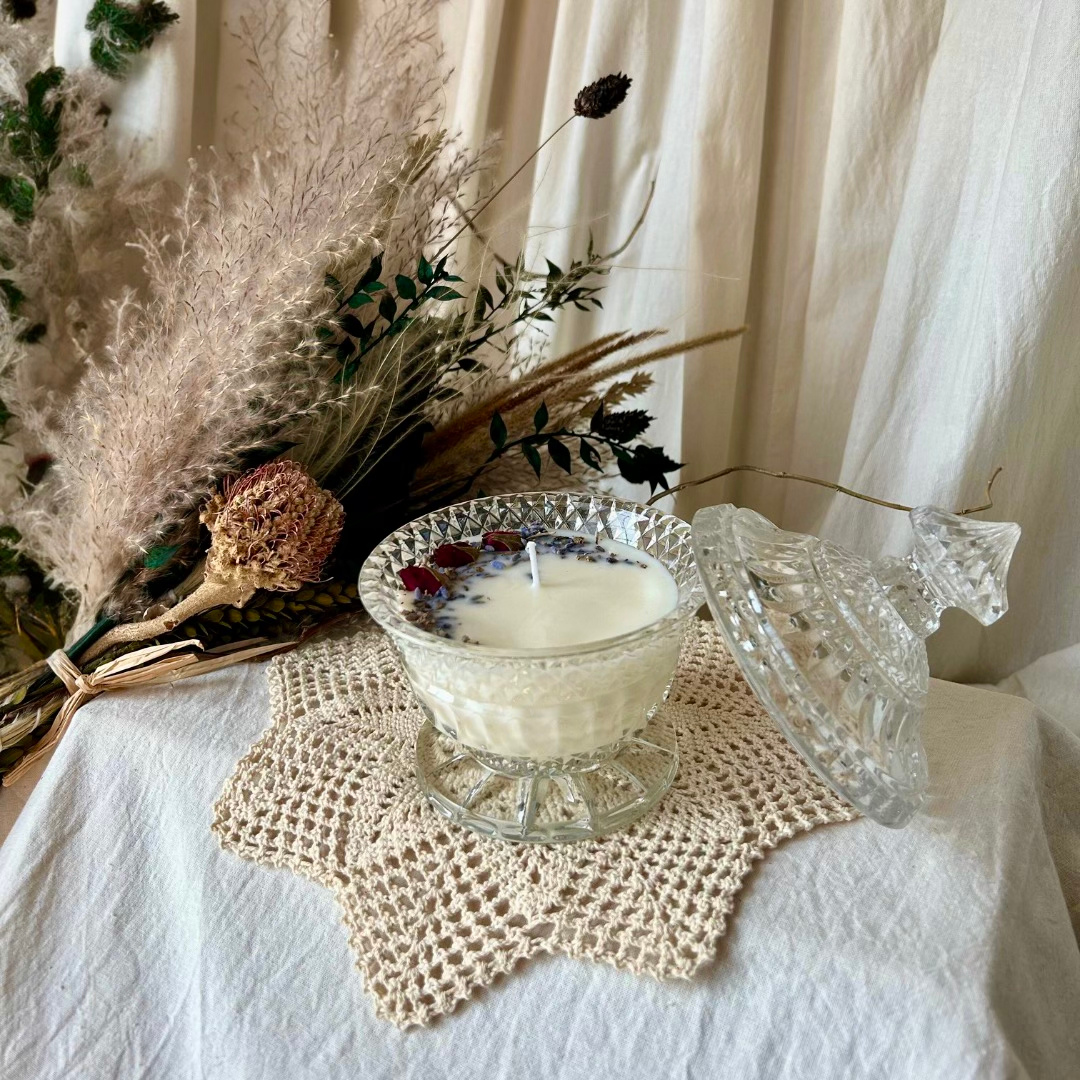 Repurposed Glass Candle