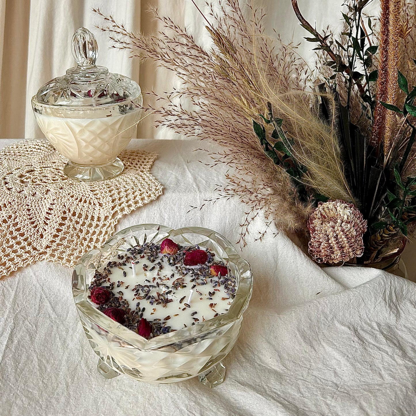 Repurposed Glass Candle